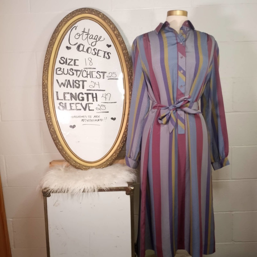 VTG Schrader Sport Dress With Belt 18